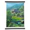 Cottagecore Schwarzwaldhaus Landschaft Landschaft Flussdamm Wandplakat 1