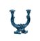 Barocker Kerzenhalter # 2 in Blau von Rebirth Ceramics 1