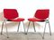 DSC106 Red Desk Chair by Giancarlo Piretti for Anonima Castelli, Italy, 1960s, Set of 2 2
