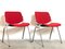 DSC106 Red Desk Chair by Giancarlo Piretti for Anonima Castelli, Italy, 1960s, Set of 2 1