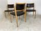 Vintage Mid-Century Scandinavian Oak and Leather Dining Chairs by Niels Otto Møller for J.l. Møllers, Set of 4, Image 8