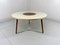 Large Round Coffee Table with Brass Center, 1950s 6