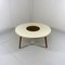 Large Round Coffee Table with Brass Center, 1950s 2