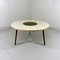 Large Round Coffee Table with Brass Center, 1950s 7