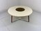 Large Round Coffee Table with Brass Center, 1950s 1
