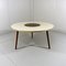 Large Round Coffee Table with Brass Center, 1950s 5
