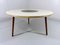 Large Round Coffee Table with Brass Center, 1950s 4