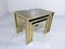 Gilded Nesting Tables from Belgo Chrom, Dewulf Selection, 1970s, Set of 3 9