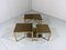 Gilded Nesting Tables from Belgo Chrom, Dewulf Selection, 1970s, Set of 3 1
