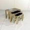 Gilded Nesting Tables from Belgo Chrom, Dewulf Selection, 1970s, Set of 3 4