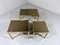 Gilded Nesting Tables from Belgo Chrom, Dewulf Selection, 1970s, Set of 3 2