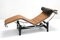 Cognacfarbener Lc4 Ledersessel von Charlotte Perriand & Le Corbusier für Cassina 3