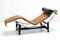 Cognac Leather Lc4 Chair by Charlotte Perriand & Le Corbusier for Cassina 7