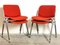 DSC106 Orange Desk Chair by Giancarlo Piretti for Anonima Castelli, Italy, 1960, Set of 4 7