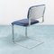 Vintage Blue Eco Leather & Chrome Metal Chairs, 1970s, Set of 4 7