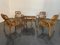 Poltrone in bambù e tavolino da caffè, anni '60, set di 5, Immagine 1