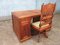Art Deco Dutch Colonial Carved Desk & Swivel Chair, 1930s, Set of 2, Image 4