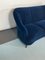 Blaues italienisches Mid-Century Drei-Sitzer Sofa aus Samt von Gio Ponti für Casa e Giardino 6