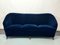 Blaues italienisches Mid-Century Drei-Sitzer Sofa aus Samt von Gio Ponti für Casa e Giardino 1