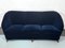 Blaues italienisches Mid-Century Drei-Sitzer Sofa aus Samt von Gio Ponti für Casa e Giardino 2