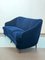 Blaues italienisches Mid-Century Drei-Sitzer Sofa aus Samt von Gio Ponti für Casa e Giardino 9