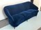 Blaues italienisches Mid-Century Drei-Sitzer Sofa aus Samt von Gio Ponti für Casa e Giardino 7