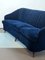 Blaues italienisches Mid-Century Drei-Sitzer Sofa aus Samt von Gio Ponti für Casa e Giardino 8