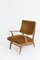 Velvet Armchair with Wooden Armrests 1