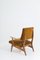 Velvet Armchair with Wooden Armrests 3