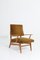 Velvet Armchair with Wooden Armrests 2