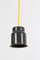 Lámpara colgante de estaño en negro, años 60, Imagen 1