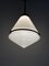 Vintage Antique Industrial Conical Opaline Milk Glass Ceiling Pendant Light by Peter Behrens for Aeg 5