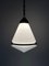 Vintage Antique Industrial Conical Opaline Milk Glass Ceiling Pendant Light by Peter Behrens for Aeg 4