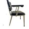 Mid-Century Metal and Black Sky Upholstered Chair, Image 5