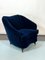 Mid-Century Italian Blue Velvet Armchair by Gio Ponti for Casa e Giardino 2