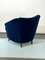 Mid-Century Italian Blue Velvet Armchair by Gio Ponti for Casa e Giardino 5