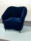 Mid-Century Italian Blue Velvet Armchair by Gio Ponti for Casa e Giardino 9
