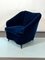 Mid-Century Italian Blue Velvet Armchair by Gio Ponti for Casa e Giardino 7