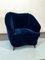 Mid-Century Italian Blue Velvet Armchair by Gio Ponti for Casa e Giardino 8