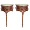 Early 20th Century Art Nouveau Nightstands in Hand-Carved Walnut by Meroni & Fossati, Eugenio Quarti, Set of 2 1