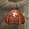 Lampada a sospensione Mid-Century in legno marrone, Francia, Immagine 3