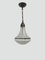 Antique Industrial Vintage Luzette Opaline Milk Glass Opaque Pendant Light by Peter Behrens for Aeg, Image 1