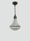 Lampada a sospensione Luzette vintage industriale in vetro opalino di Peter Behrens per Aeg, Immagine 1
