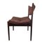 Danish Rosewood Brown Leather Dining Chairs by Kristian Solmer Vedel, 1963, Set of 4 5