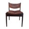 Danish Rosewood Brown Leather Dining Chairs by Kristian Solmer Vedel, 1963, Set of 4 8