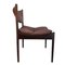 Danish Rosewood Brown Leather Dining Chairs by Kristian Solmer Vedel, 1963, Set of 4 12
