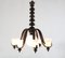 Large Art Deco Bronze Chandelier, 1930s, Image 5