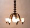 Large Art Deco Bronze Chandelier, 1930s, Image 3