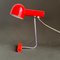 Lámpara de mesa Mid-Century moderna en rojo, años 60, Imagen 1