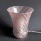 Italian Swirled Pink Murano Glass Vase Table Lamp, 1970s 11